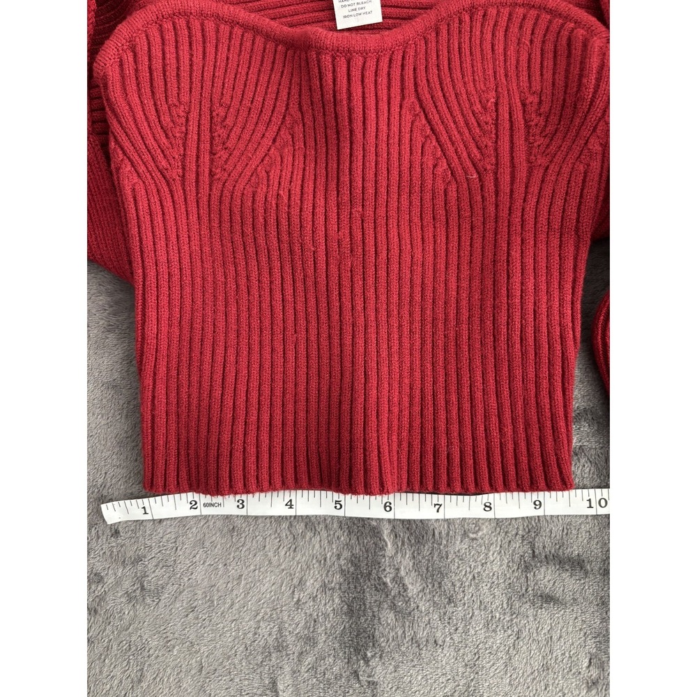 Lulus Red Two-Piece Ribbed‎ Knit Top Size Medium - Picture 2 of 12